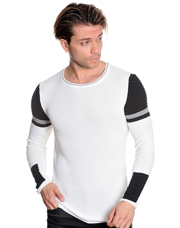 Modern White Light Sweater