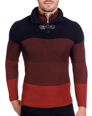 European Fashion Lightweight Knitwear Sweater - Brick Burgundy