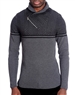 European Fashion Lightweight Knit Sweater - Grey and black