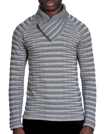 European Fashion Lightweight Knit Sweater - Gray