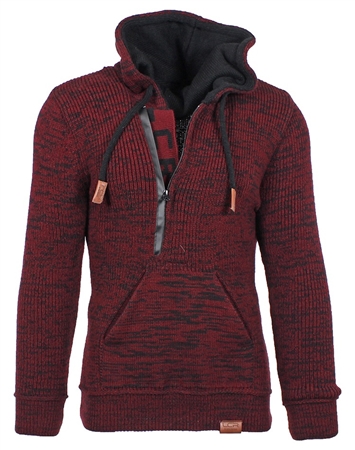 Heathered Burgundy European Fashion Sweater