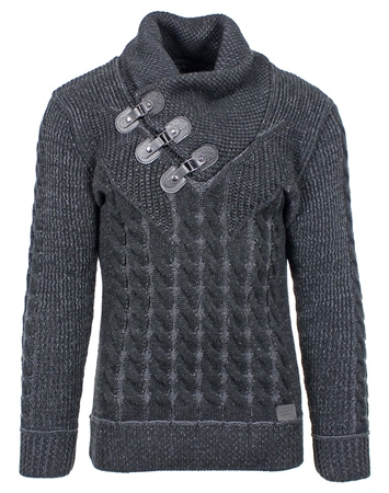 Smokey Grey and Black Fashion Fit Sweater
