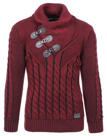 Burgundy and Black Fashion Fit Sweater