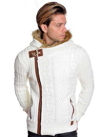 Fashionable European White Sweater