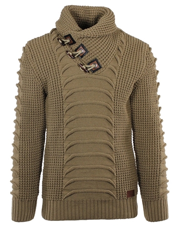 Designer Burnt Beige Men's Sweater