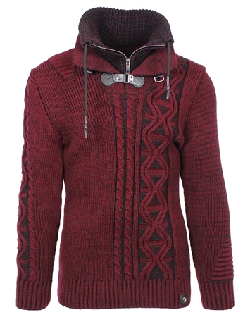 Burgundy Men's Fashion Sweater