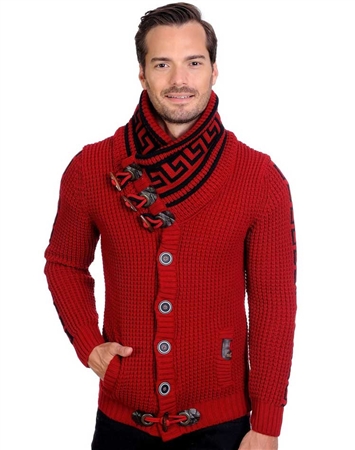 Red And Black Men's knit sweater