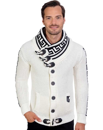 White  And Black Men's knit sweater