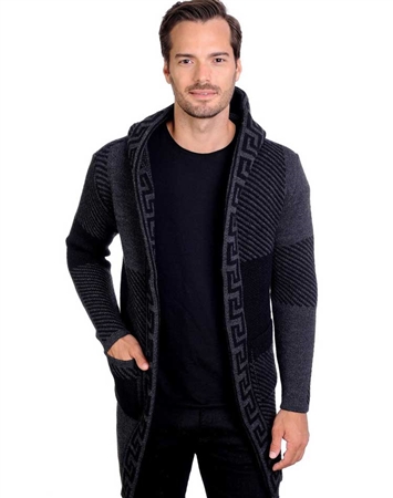 Smoke And Black Men's knit Cardigan sweater