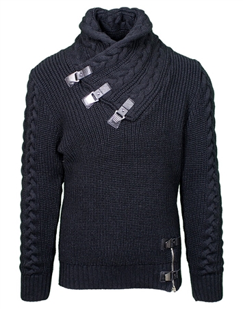 Fashionable Black Men's Sweater