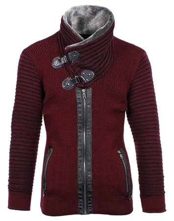Burgundy Designer Men's Sweater