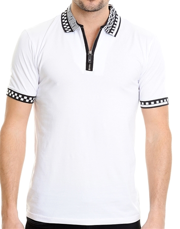 Fashionable Men's Polo - Astro White