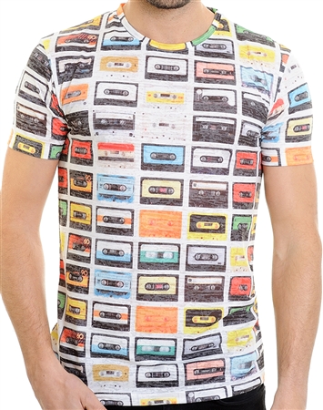 Fashionable Men's T-Shirt - Mixtape Multi