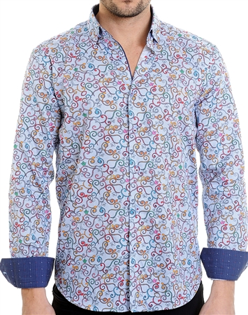 Floral Pattern Shirt - Men Casual Shirt