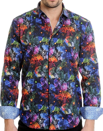 Floral Shape Multi Shirt - Men Casual Shirt