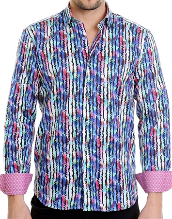 Multi Lined Pattern Shirt - Men Casual Shirt