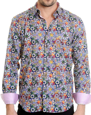 Floral Pattern Multi Shirt - Men Casual Shirt