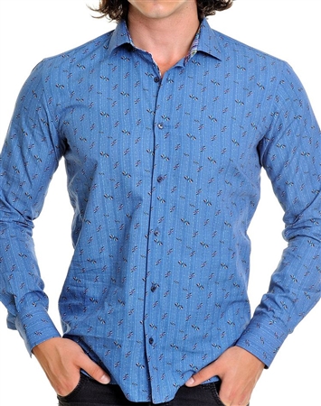 Shop Men- Blue Multi Color Shirt