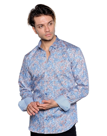 Organic Vine Geometric Print Shirt