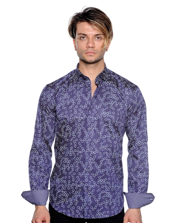 Purple Circle Dot Dress Shirt