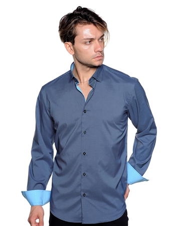 Black Aqua Diamond Check Shirt