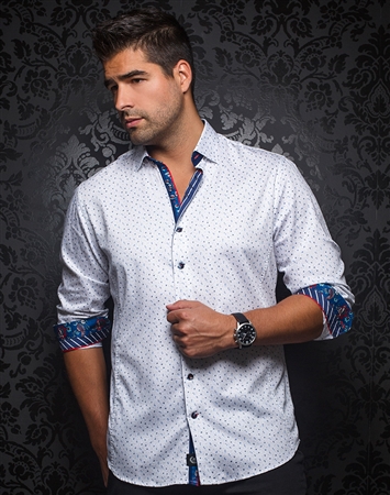 Luxury Dress Shirt - Pasolini White Blue