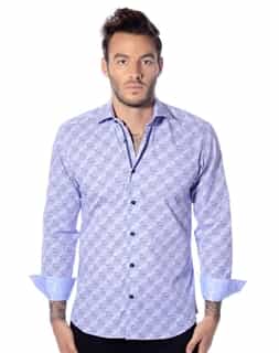 Blue Diagonal Stripe Shirt