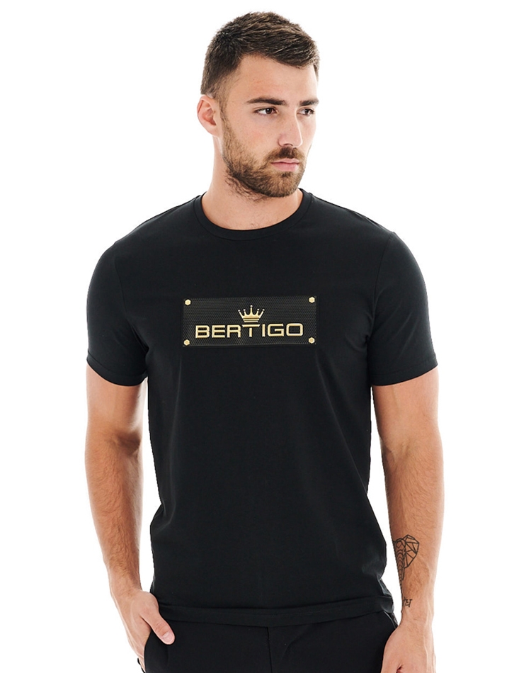 Gold and black graphic sales tee