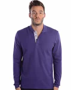 Polo Shirt: Men Purple Polo Shirt