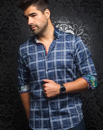 Au Noir Dress Shirt | Ramasser Navy
