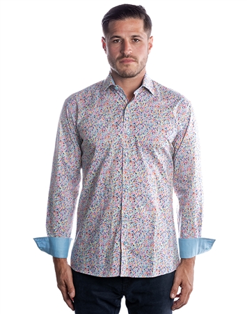 Men's Luxury Fashion Shirt - Colorful Turquoise Dress Shirt