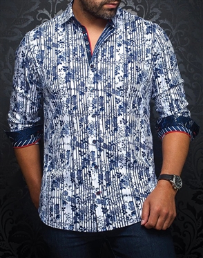 Men fashion button up shirt | light blue