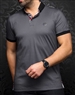 Men fashion polo shirt | black white
