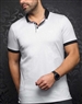 Men fashion polo shirt | white black