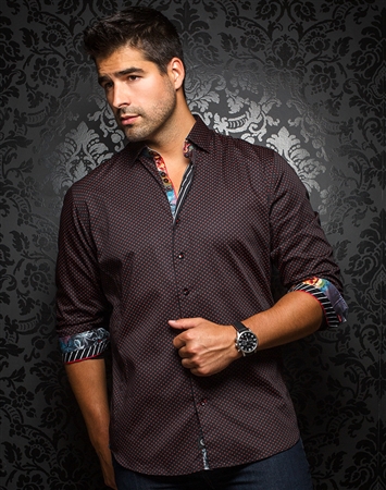 Sporty Dress Shirt - Segovia Black Red