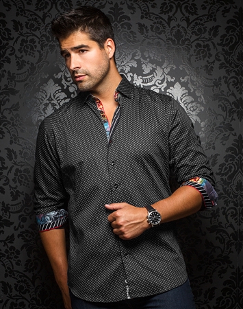 Sporty Dress Shirt - Segovia Black White