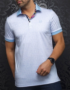 Men fashion polo shirt | light blue