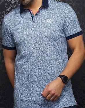 Men fashion polo shirt | white navy