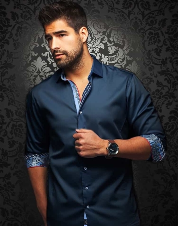 Designer Dress Shirt - Navy