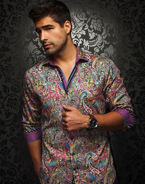 Au Noir Shirts St Lucia Raspberry Multi