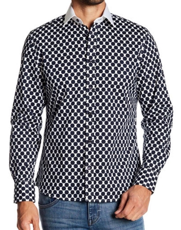 Black Casual Shirt Dot Shirt