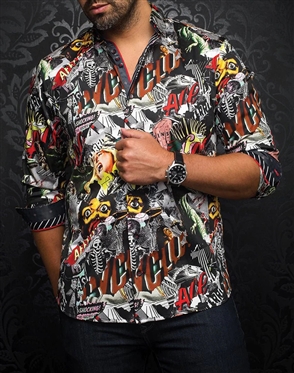 Au Noir Shirt  T rex Multi