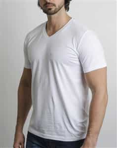 Via Uomo V Neck Shirt White