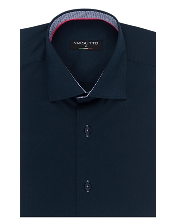 Stylish Navy Short Sleeve Dress shirt | Tal 92