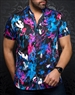 Au Noir Short Sleeve Shirt TOLEMAN, Neon Fuchsia