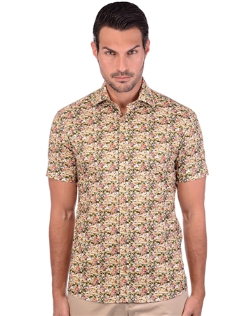 Scenic Flamingo Men’s Multi Cotton Shirt