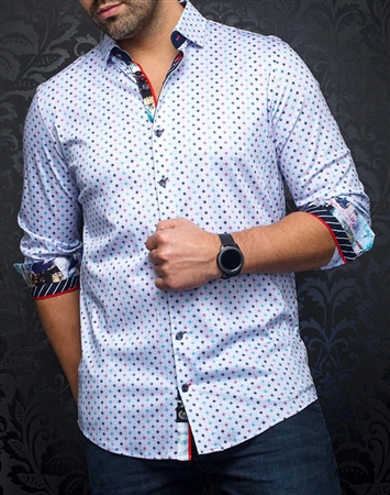 Men fashion button up shirt | lavender