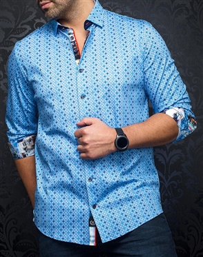 Au Noir Shirt  Trevis Light Blue