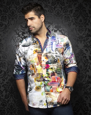 Flattering Multi-Color Dress Shirt: Urbano-multi