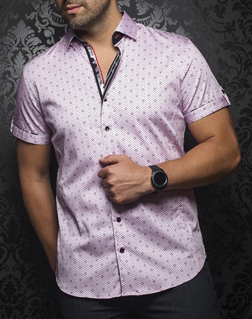 Au Noir Short Sleeve Shirt | Uston Pink 